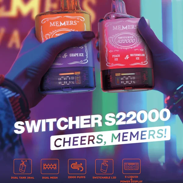 Memers Switcher S22000 Puffs Disposable Vape - EU Warehouse