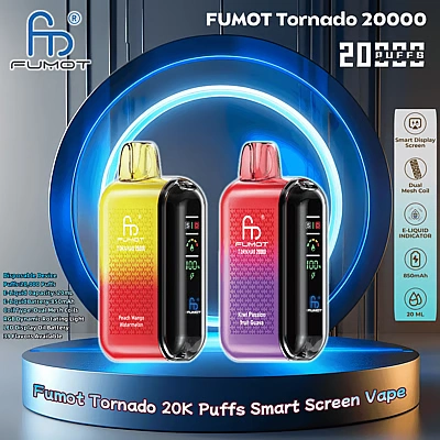 Fumot Tornado 20K Puffs Dual Mesh LED Display Disposable Vape - CN Warehouse (10pcs/box)