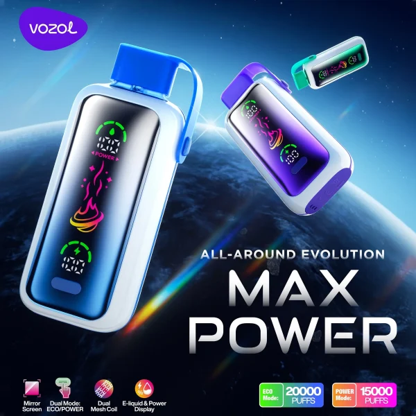 Vozol Star 20000 Puffs 5% Nicotine Disposable Vape - Dual Power Mode - CN Warehous